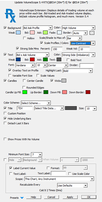 VolumeScope Preferences